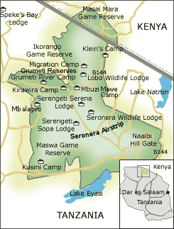 Map of Serengeti National Park